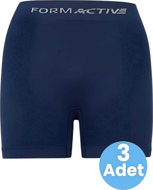 Erkek Dikişsiz/Seamless Nefes Alabilen Boxer 3 Adet Lacivert L-XL