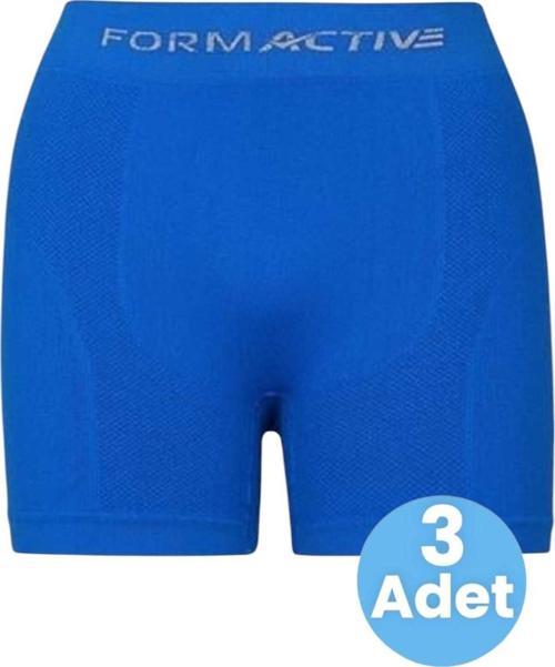 Erkek Dikişsiz/Seamless Nefes Alabilen Boxer 3 Adet Saks Mavisi M-L