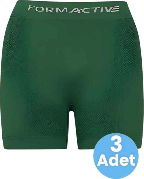 Erkek Dikişsiz/Seamless Nefes Alabilen Boxer 3 Adet Yeşil M-L