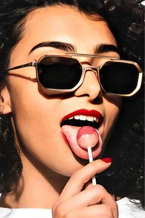 Kadın Steampunk Gretel Gold Metal Güneş Gözlüğü Siyah