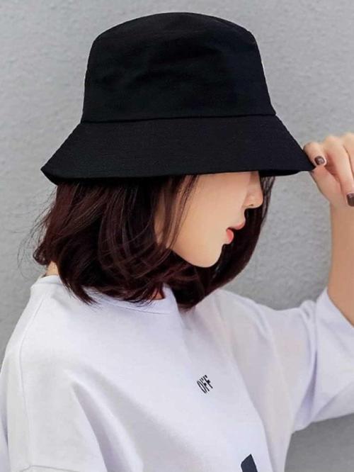 Unisex Siyah Uv Korumalı Bucket Şapka Siyah S-M