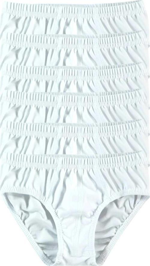 Erkek Çocuk Pamuklu Slip Külot 6'Lı Paket Beyaz 12-13 Yaş