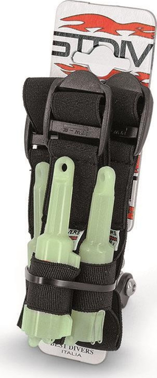 BESTDIVERS Çakar Miniflash Light Kayışlı, 3lü paket kırmızı+mavi+yeşil