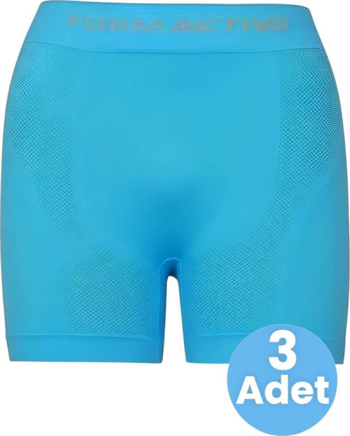 Erkek Dikişsiz/Seamless Nefes Alabilen Boxer 3 Adet Mavi M-L