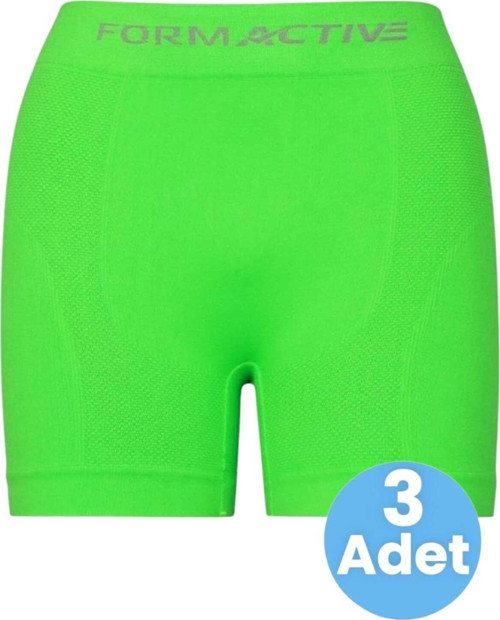 Erkek Dikişsiz/Seamless Nefes Alabilen Boxer 3 Adet Neon Yeşil M-L