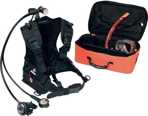 SET TEKNE SCUBA 2 L Tüplü, regülatör, gösterge, kuşam, maske, şnorkel, çanta