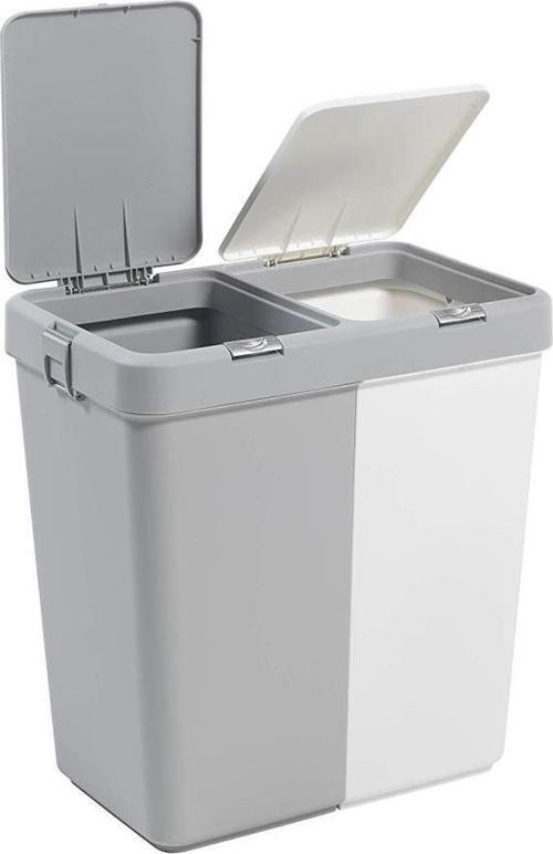 Kirli Çamaşır Sepeti Çift Gözlü Otomatik Kapaklı 80Litre
