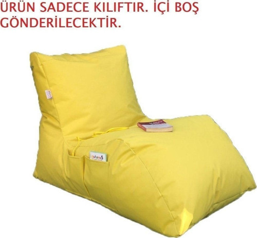 Daybed Armut Koltuk Kılıfı Sarı ( Ürün Sadece Kılıftır. İçi Boş Gönderilecektir. )