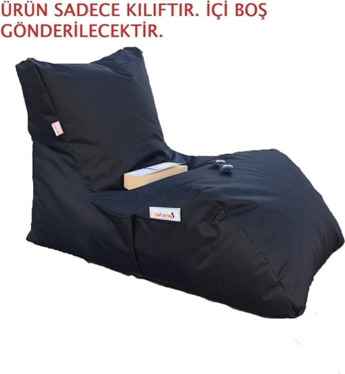Daybed Armut Koltuk Kılıfı Siyah ( Ürün Sadece Kılıftır. İçi Boş Gönderilecektir. )
