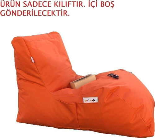 Daybed Armut Koltuk Kılıfı Turuncu ( Ürün Sadece Kılıftır. İçi Boş Gönderilecektir. )