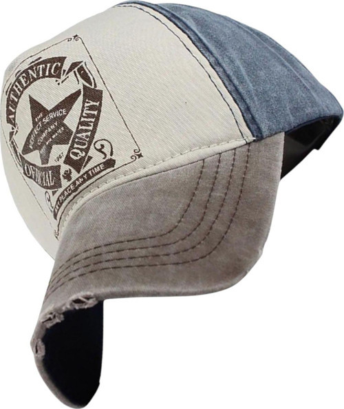 Unisex Pamuklu Authentic Eskitme Kep Şapka Füme - Lacivert Standart