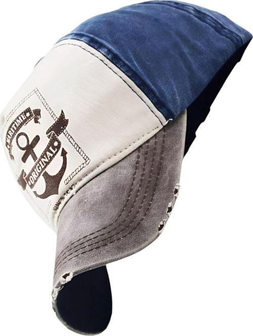 Unisex Pamuklu Maritime Orginal Eskitme Kep Şapka Füme - Lacivert Standart