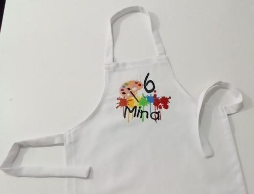 Çocuk Resim  Mutfak Ve Etkinlik Ana Okulu Önlüğü Su Tutmaz Kumaş İsme Özel Nakış Desenli 1 - 14 Yaş
