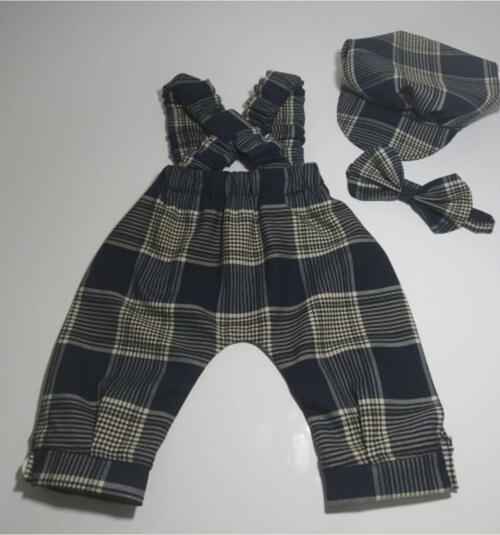 Momsandbabies Erkek Bebek Ekose Harem Pantolon