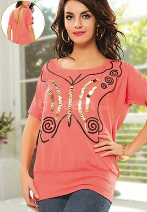 Kelebek Pullu T-Shirt 2927