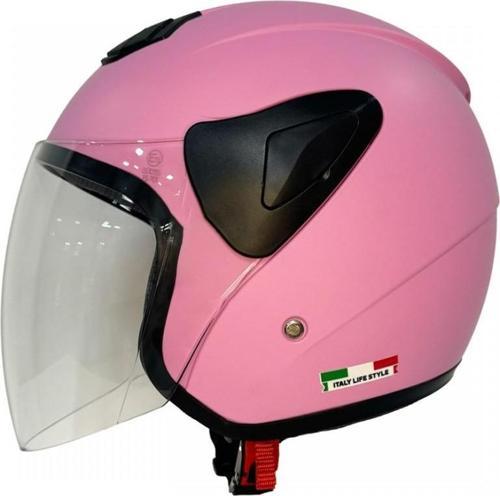 Sw733 Yarım Yazlık Kask Pembe