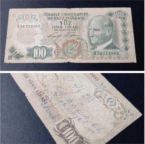 39963680eb1642a7f5 6. Emisyon 100 Lira Haliyle Yazılı (EFEMERA) Eski Kağıt Para