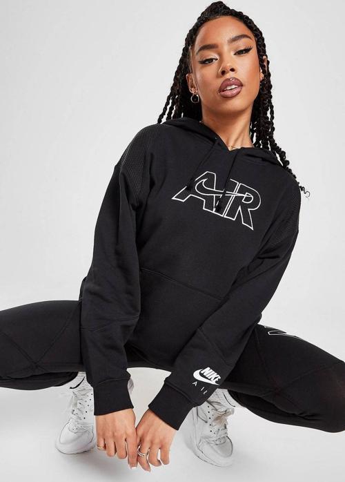 Air Oversize Hoodie Kapüşonlu Kadın Oversize Bol Kesim Sweatshirt Siyah