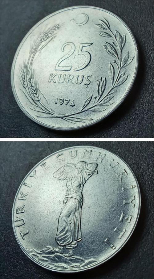 399636801591ccb389 1974 Akmonital 25 Kuruş ÇT/ÇÇT+ Eski Madeni Para