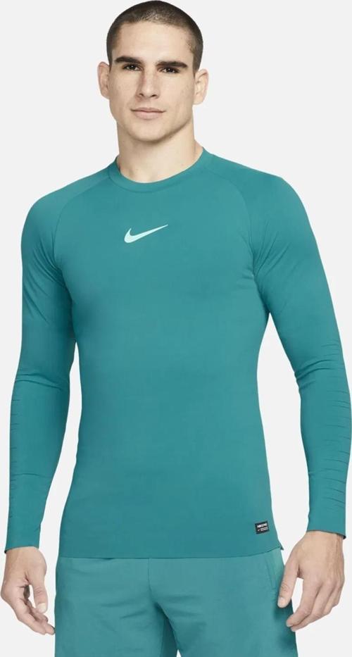 Pro Dri Fit ADV Athletic Tight Fit Training Body Kalın Sıkı Erkek Koşu Antrenman Üstü Sweatshirt Yeşil