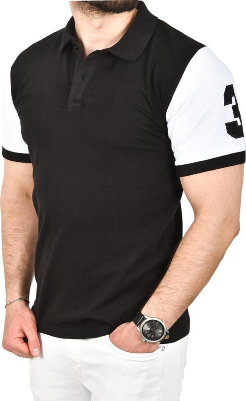 Erkek Siyah Dar Kesim Pamuklu Polo Yaka Tişört Slim Fit Nefes Alan Kıvrılmaz Polo Yaka Tişört 2503022