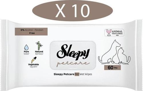 Petcare Evcil Hayvan Islak Havlusu 60LI x 10 Adet (600 Yaprak)