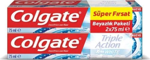Triple Action Extra White Diş Macunu 75 Ml 2'li