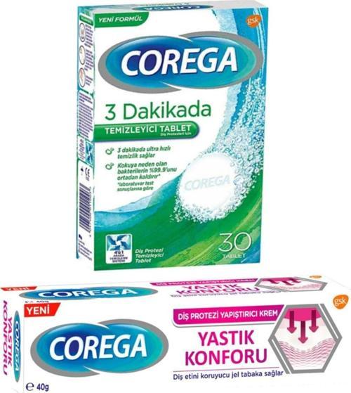 Diş Protez Temizleyici 30 Tablet + Diş Protez Yapıştırıcı 40 Gr