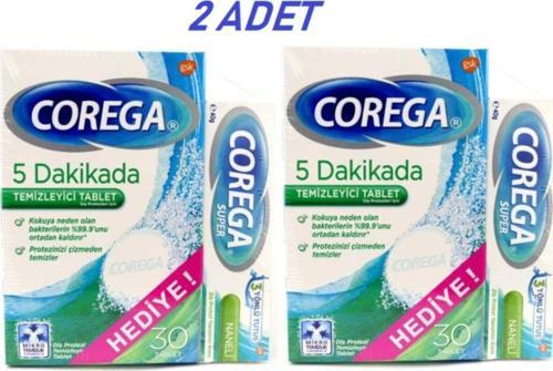 Diş Protez Temizleyici 30 Tb + Süper Yapıştırıcı 40 Gr (2 Adet)
