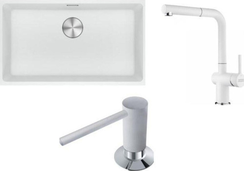 Maris Mrg 210/110-72 Bianco Granit Eviye & Actıve Plus Doccia & Sabunluk Set Kampanya