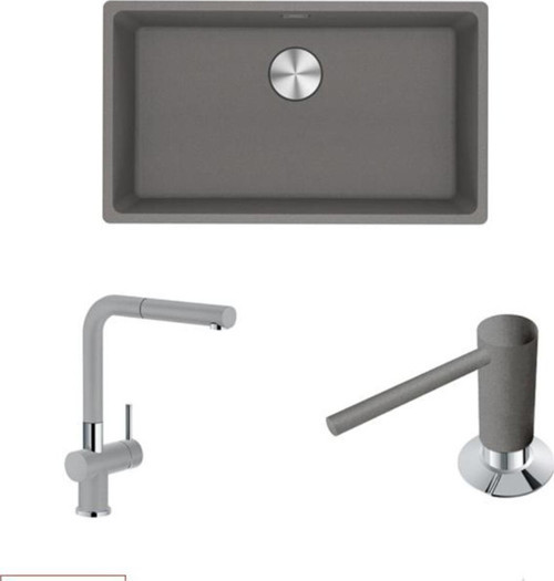Mrg 210/110-72 Stone Grey Eviye Actıve Plus Doccıa Armatür&Sabunluk Set Kampanya