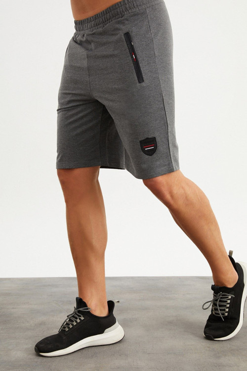 201759 Cep Nakış Detaylı Ant.Melanj Erkek Şort