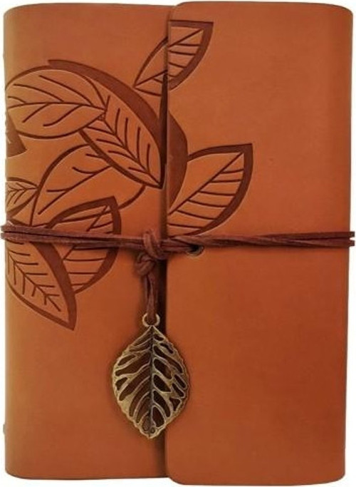 Deri Yaprak Desenli Defter