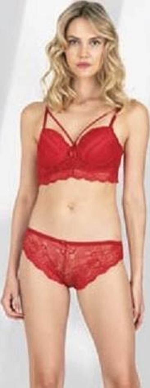 Bayan Dantelli Bralet Desteksiz Sütyen Külot Takımı 4211