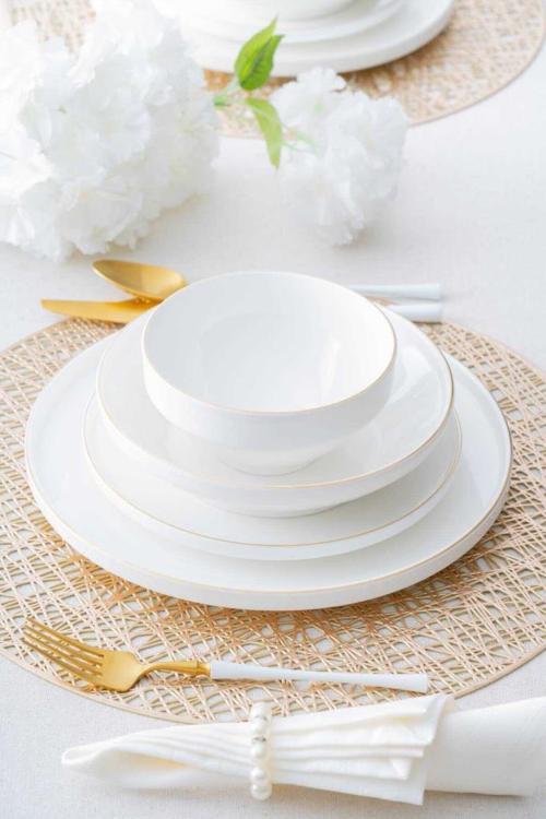 Golden Rise 24 Parça Porselen Yemek Takımı SCT-05442