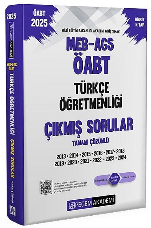 Pegem 2025 ÖABT MEB-AGS Türkçe Çıkmış Sorular Çözümlü Pegem Yayınları