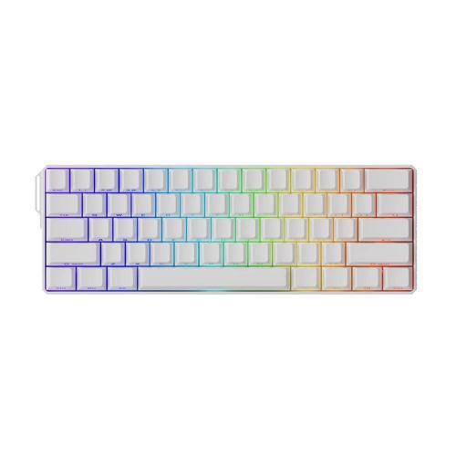MONSGEEK FUN60 Ultra Shine-Through White Hall Effect Manyetik Switch ARGB Kablosuz Hotswap Mekanik Gaming Klavye