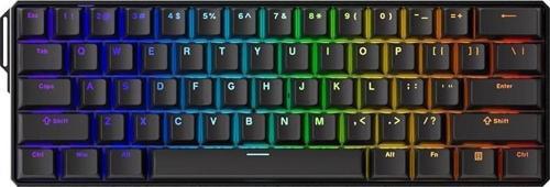 MONSGEEK FUN60 Ultra Shine-Through Black TMR Hall Effect Manyetik Switch ARGB Kablosuz Hotswap Mekanik Gaming Klavye