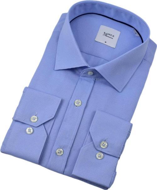 Erkek Klasik Petek Doku  Uzun Kol Gömlek 3718 BGL-ST04397