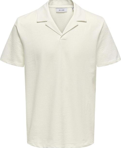 Erkek Onskıan Kendinden Desenli Polo Yaka T-Shirt 22032818 Ekru