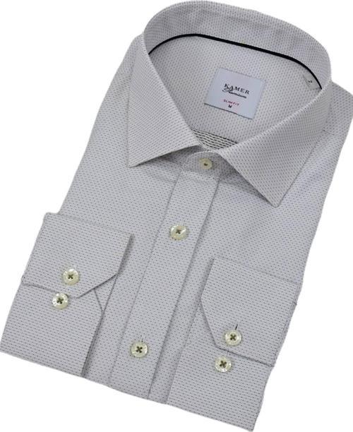 Erkek Puantiyeli Slim Fitt Uzun Kol Gömlek 2402 BGL-ST04385