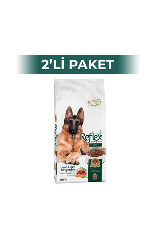 Kuzulu Etli ve Sebzeli Yetişkin Kuru Köpek Maması 3 kg 2 Adet