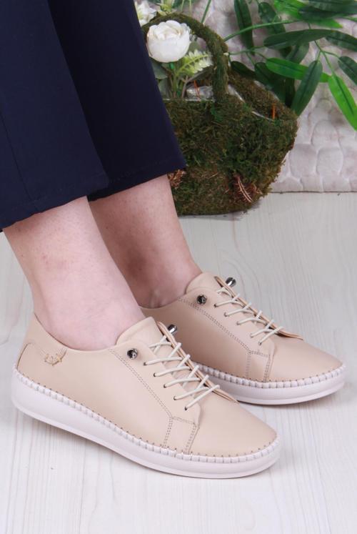 427866 Anatomik Rahat Esnek Hakiki Deri Kadın Ayakkabı