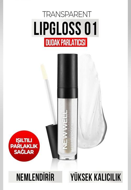 Transparent Lipgloss 01-Şeffaf Dudak Parlatıcısı 8 Ml