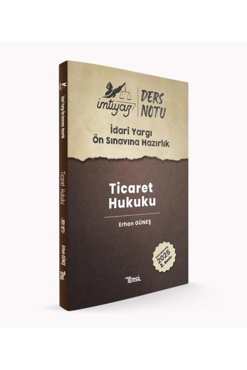 Temsil Kitap İmtiyaz İdari Yargı Ön Sınavına Hazırlık Ticaret Hukuku Ders Notları / 9789222024288