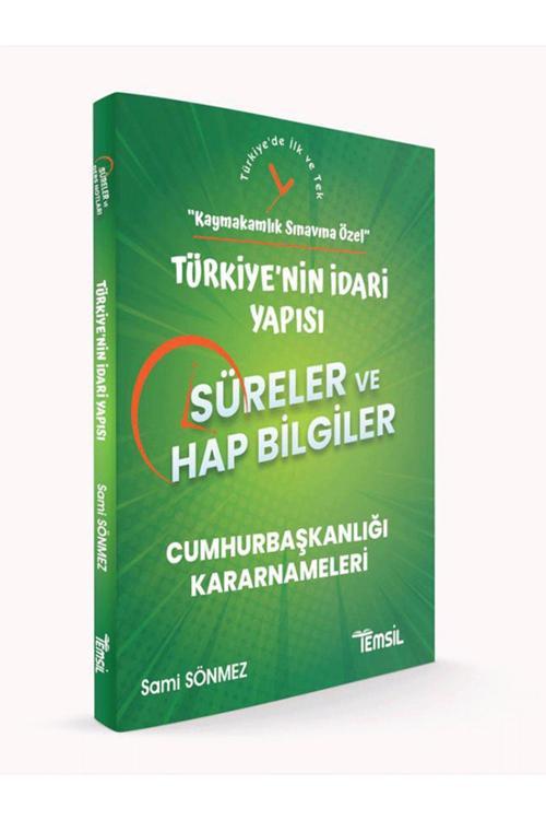 Temsil Kitap “Kaymakamlık Sınavına Özel” Süreler Ve Hap Bilgiler -Türkiyenin İdari Yapısı-