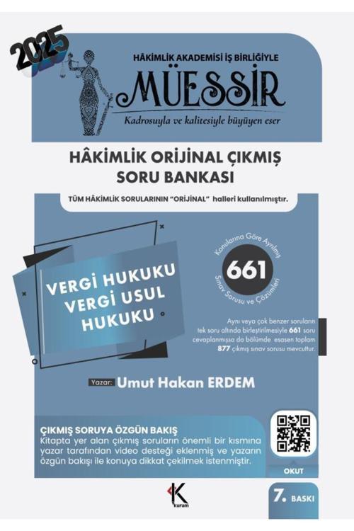 Kuram Yayınları Müessir Vergi Hukuku - Vergi Usul Hukuku