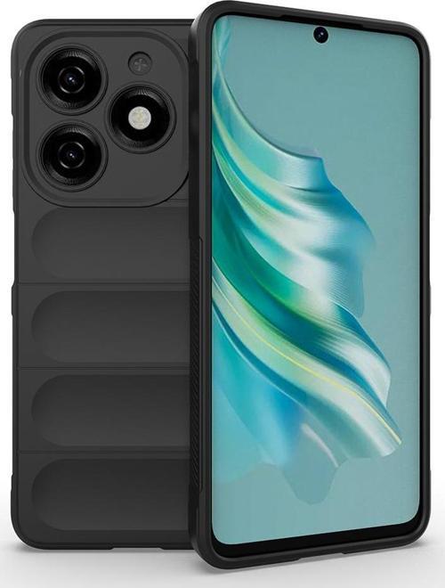 Tecno Spark 20/20C Kılıf Esnek TPU Oyuklu Arka Yüzey Tasarımlı Etnik Silikon Kapak
