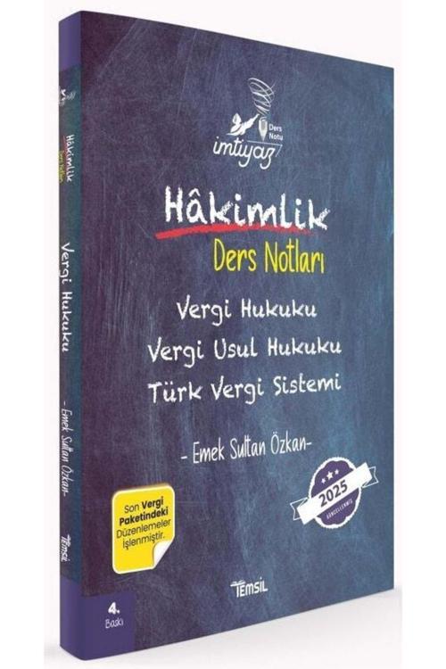 Temsil Kitap İmtiyaz Hakimlik Vergi,Vergi Usul Hukuku,Türk Vergi Sistemi Ders Notları