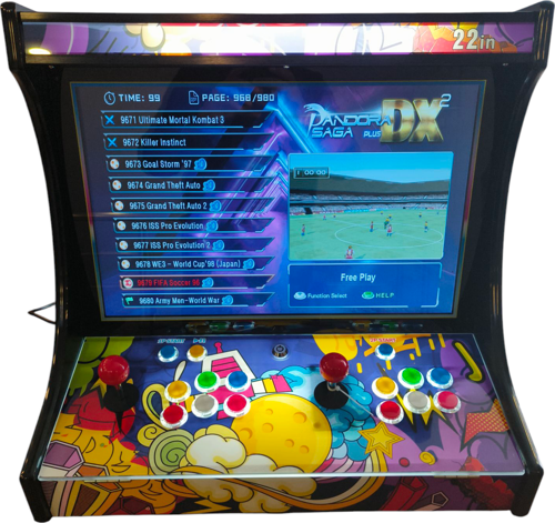 4KHD 3D Pandora 9800 Arcade Oyunlu Taşınabilir Pandora Masaüstü Kabinli 22inç Atari Makinası